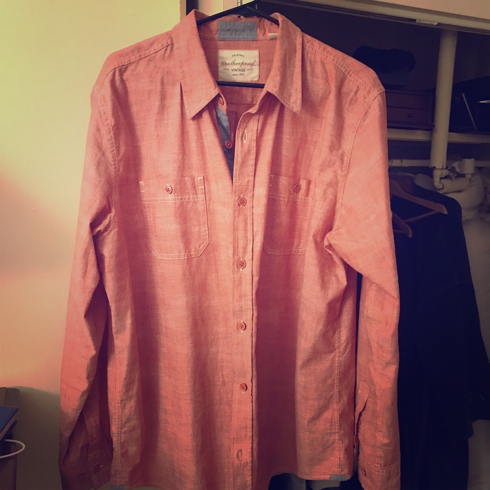 Vintage weatherproof collared button up XL